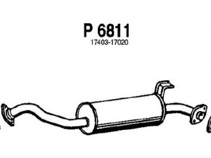 FENNO P6811 vidurinis duslintuvas 
 Išmetimo sistema -> Duslintuvas
17403-17020, 17403-17040