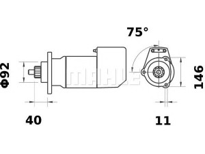 MAHLE ORIGINAL MS 503 starteris