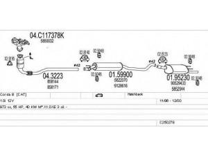 MTS C250279005414 išmetimo sistema 
 Išmetimo sistema -> Išmetimo sistema, visa