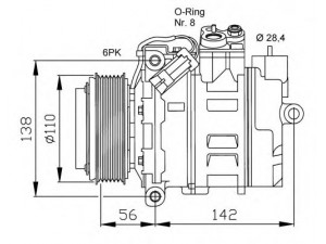 NRF 32178G kompresorius, oro kondicionierius 
 Oro kondicionavimas -> Kompresorius/dalys
1854097, 1854121, 24416178, 24430319