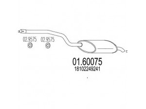 MTS 01.60075 galinis duslintuvas 
 Išmetimo sistema -> Duslintuvas
18102249241
