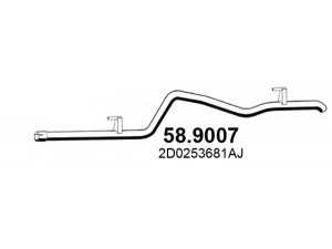 ASSO 58.9007 išleidimo kolektorius 
 Išmetimo sistema -> Išmetimo vamzdžiai
2D0253681AF, 2D0253681AJ