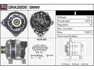 DELCO REMY DRA3809 kintamosios srovės generatorius 
 Elektros įranga -> Kint. sr. generatorius/dalys -> Kintamosios srovės generatorius