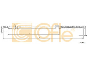 COFLE 17.0662 trosas, stovėjimo stabdys
UB4144410B