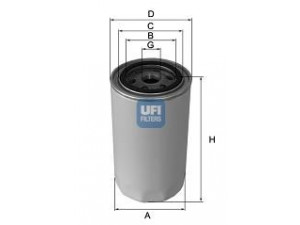 UFI 23.164.00 alyvos filtras 
 Techninės priežiūros dalys -> Techninės priežiūros intervalai
1109-Q7, 1498028, A700X-6714-SA