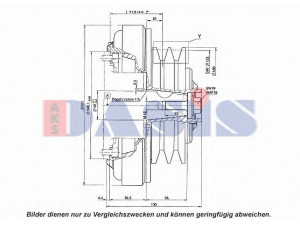 AKS DASIS 851153N magnetinė sankaba, oro kondicionieriaus kompresorius