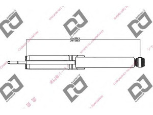DJ PARTS DS1402GT amortizatorius 
 Pakaba -> Amortizatorius
436005, 436006, 436594, 436596