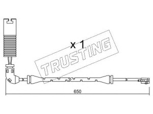 TRUSTING SU.147 įspėjimo kontaktas, stabdžių trinkelių susidėvėjimas 
 Stabdžių sistema -> Susidėvėjimo indikatorius, stabdžių trinkelės
34 35 6 751 311