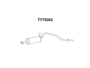 VENEPORTE TY70302 galinis duslintuvas 
 Išmetimo sistema -> Duslintuvas
174303D180, 174303D181