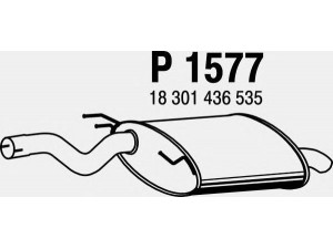 FENNO P1577 galinis duslintuvas 
 Išmetimo sistema -> Duslintuvas
18301436535