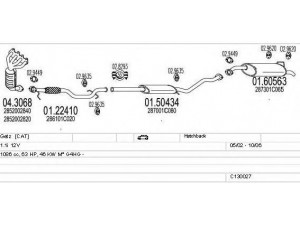 MTS C130027002772 išmetimo sistema 
 Išmetimo sistema -> Išmetimo sistema, visa