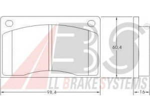 A.B.S. 36047 stabdžių trinkelių rinkinys, diskinis stabdys 
 Techninės priežiūros dalys -> Papildomas remontas
270163, 2701639, 271739, 2717395