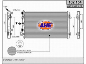 AHE 102.154 radiatorius, variklio aušinimas 
 Aušinimo sistema -> Radiatorius/alyvos aušintuvas -> Radiatorius/dalys
6R0121253H