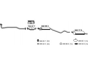 ERNST 050240 išmetimo sistema 
 Išmetimo sistema -> Išmetimo sistema, visa