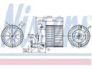 NISSENS 87057 vidaus pūtiklis 
 Šildymas / vėdinimas -> Orpūtė/dalys
1808068, 1845021, 1845035, 1845038