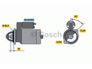 BOSCH 0 001 315 002 starteris 
 Elektros įranga -> Starterio sistema -> Starteris
512 17 01 501 000, 5 417 601, 5 417 601