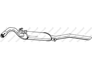 BOSAL 279-419 galinis duslintuvas 
 Išmetimo sistema -> Duslintuvas
165 253 609 AE, 165 253 609 BK