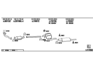 WALKER VW36134 išmetimo sistema 
 Išmetimo sistema -> Išmetimo sistema, visa
