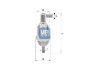 UFI 31.013.00 kuro filtras 
 Degalų tiekimo sistema -> Kuro filtras/korpusas
5008879, 0014776301, 0014776401