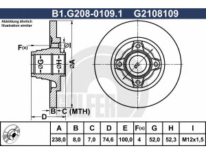 GALFER B1.G208-0109.1 stabdžių diskas 
 Dviratė transporto priemonės -> Stabdžių sistema -> Stabdžių diskai / priedai
77 00 805 006, 77 00 805 148, 77 01 204 302