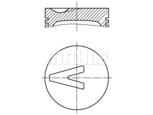 MAHLE ORIGINAL 082 62 00 stūmoklis 
 Variklis -> Cilindrai/stūmokliai
11 25 2 243 385, 11 25 2 246 629