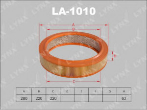 LYNXauto LA-1010 oro filtras 
 Filtrai -> Oro filtras
030 129 620, 030 129 620 A, 032 129 620