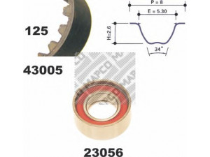 MAPCO 23005 paskirstymo diržo komplektas 
 Techninės priežiūros dalys -> Papildomas remontas
71736719, 71746353