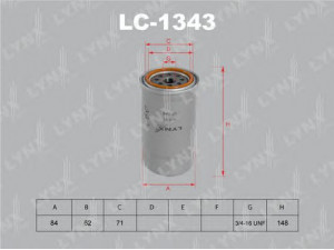 LYNXauto LC-1343 alyvos filtras 
 Techninės priežiūros dalys -> Techninės priežiūros intervalai
26310-27420, 26310-27420