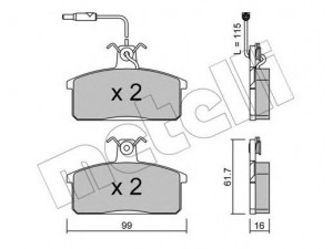 METELLI 22-0026-2 stabdžių trinkelių rinkinys, diskinis stabdys 
 Techninės priežiūros dalys -> Papildomas remontas
82374569, 9941718