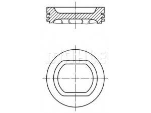 MAHLE ORIGINAL 009 37 02 stūmoklis 
 Variklis -> Cilindrai/stūmokliai