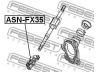 FEBEST ASN-FX35 vairo velenas 
 Vairavimas -> Vairo kolonėlė
48080-CG000