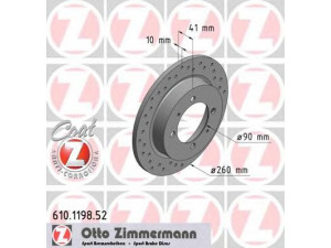 ZIMMERMANN 610.1198.52 stabdžių diskas 
 Stabdžių sistema -> Diskinis stabdys -> Stabdžių diskas
MB699288, MR249356, MR913846, 3087 294 0