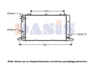 AKS DASIS 480550N radiatorius, variklio aušinimas 
 Aušinimo sistema -> Radiatorius/alyvos aušintuvas -> Radiatorius/dalys
893121253A