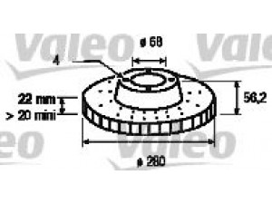 VALEO 186291 stabdžių diskas 
 Dviratė transporto priemonės -> Stabdžių sistema -> Stabdžių diskai / priedai
8A0615301A, 8A0615301E