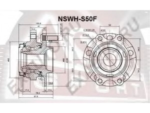 ASVA NSWH-S50F rato stebulė 
 Ašies montavimas/vairavimo mechanizmas/ratai -> Rato stebulė/montavimas -> Rato stebulė
0282-S50F, 40202-CG110, 40202-CG11A