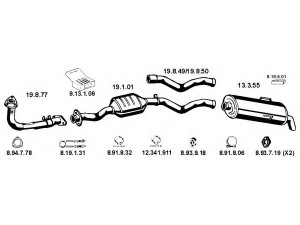 EBERSPÄCHER 222201 išmetimo sistema 
 Išmetimo sistema -> Išmetimo sistema, visa