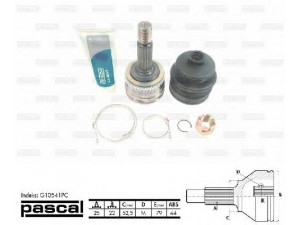 PASCAL G10541PC jungčių komplektas, kardaninis velenas 
 Ratų pavara -> Sujungimai/komplektas
49500-25300, 49500-25311, 49500-25501