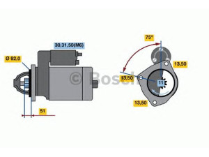 BOSCH 0 001 371 012 starteris
