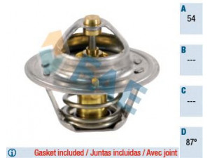 FAE 5204787 termostatas, aušinimo skystis 
 Aušinimo sistema -> Termostatas/tarpiklis -> Thermostat
1452357, 1472378, 5004890, 5004891