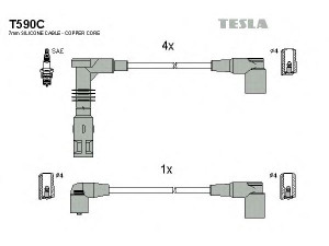 TESLA T590C uždegimo laido komplektas 
 Kibirkšties / kaitinamasis uždegimas -> Uždegimo laidai/jungtys