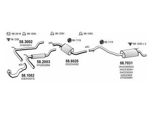 ASSO ART2593 išmetimo sistema 
 Išmetimo sistema -> Išmetimo sistema, visa