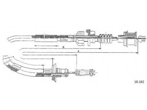 CABOR 18.162 sankabos trosas 
 Dviratė transporto priemonės -> Kabeliai ir tachometro velenaai -> Sankabos trosas
22910SH3A05