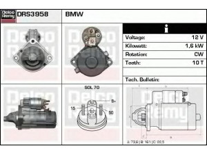 DELCO REMY DRS3958 starteris 
 Elektros įranga -> Starterio sistema -> Starteris
12417787354, 12417787356