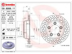 AP 25293 V stabdžių diskas 
 Stabdžių sistema -> Diskinis stabdys -> Stabdžių diskas
98735240101