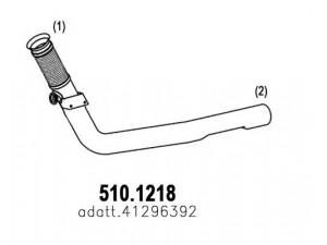 ASSO 510.1218 išleidimo kolektorius 
 Išmetimo sistema -> Išmetimo vamzdžiai
41296392