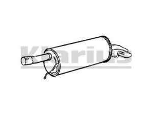 KLARIUS VW550C galinis duslintuvas 
 Išmetimo sistema -> Duslintuvas
3B0253609AK, 3B0253609AN, 3B0253609AK