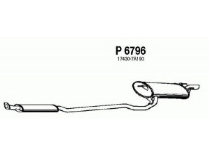 FENNO P6796 galinis duslintuvas 
 Išmetimo sistema -> Duslintuvas
17430-7A190