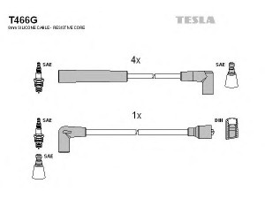 TESLA T466G uždegimo laido komplektas 
 Kibirkšties / kaitinamasis uždegimas -> Uždegimo laidai/jungtys