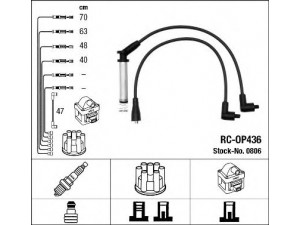NGK 0806 uždegimo laido komplektas 
 Kibirkšties / kaitinamasis uždegimas -> Uždegimo laidai/jungtys