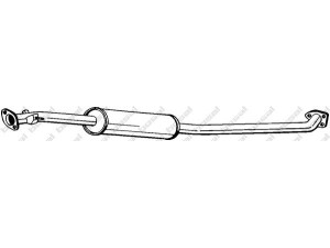 BOSAL 284-133 vidurinis duslintuvas 
 Išmetimo sistema -> Duslintuvas
MR 404267, MR 497728